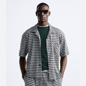 Zara Men’s Multicolored Checkers Top— New!